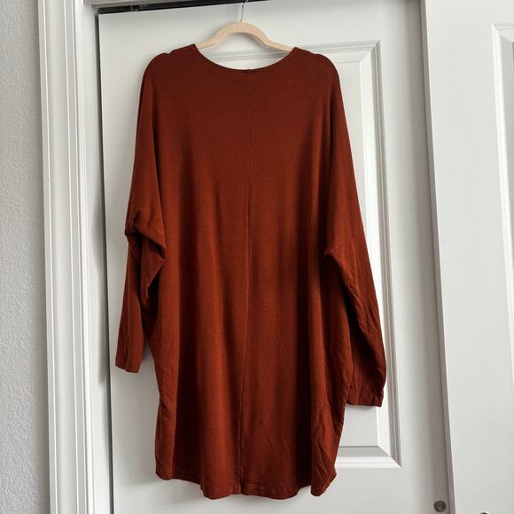 Bryn Walker Rachelle Tunic Soft Stretch Jersey Long Sleeve Top Sequoia Sz XL - Picture 3 of 13